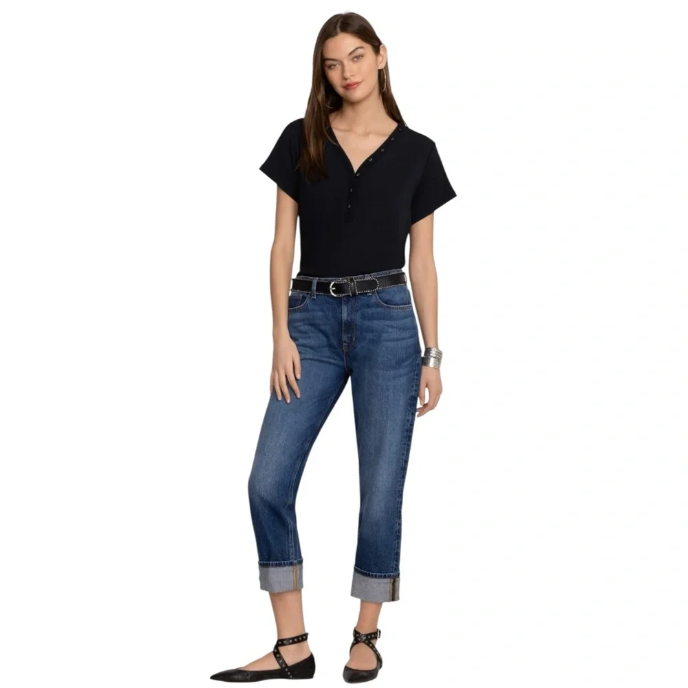 Johnny Was Barcelona Boyfriend Jeans Mason Blue Size 30 NWT - Picture 4 of 15